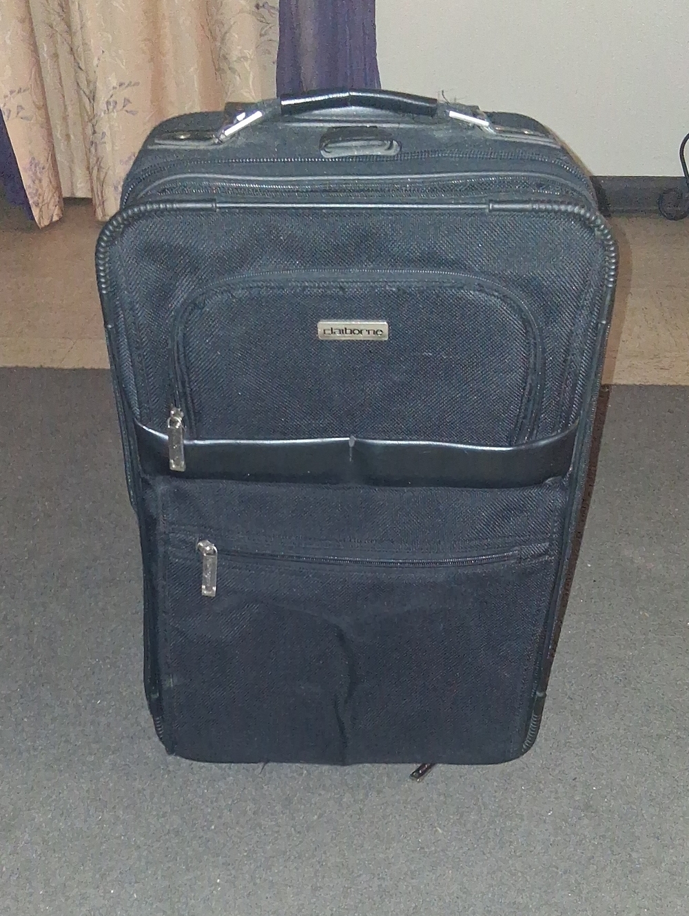 Claiborne Black Upright Carry-On Suitcase